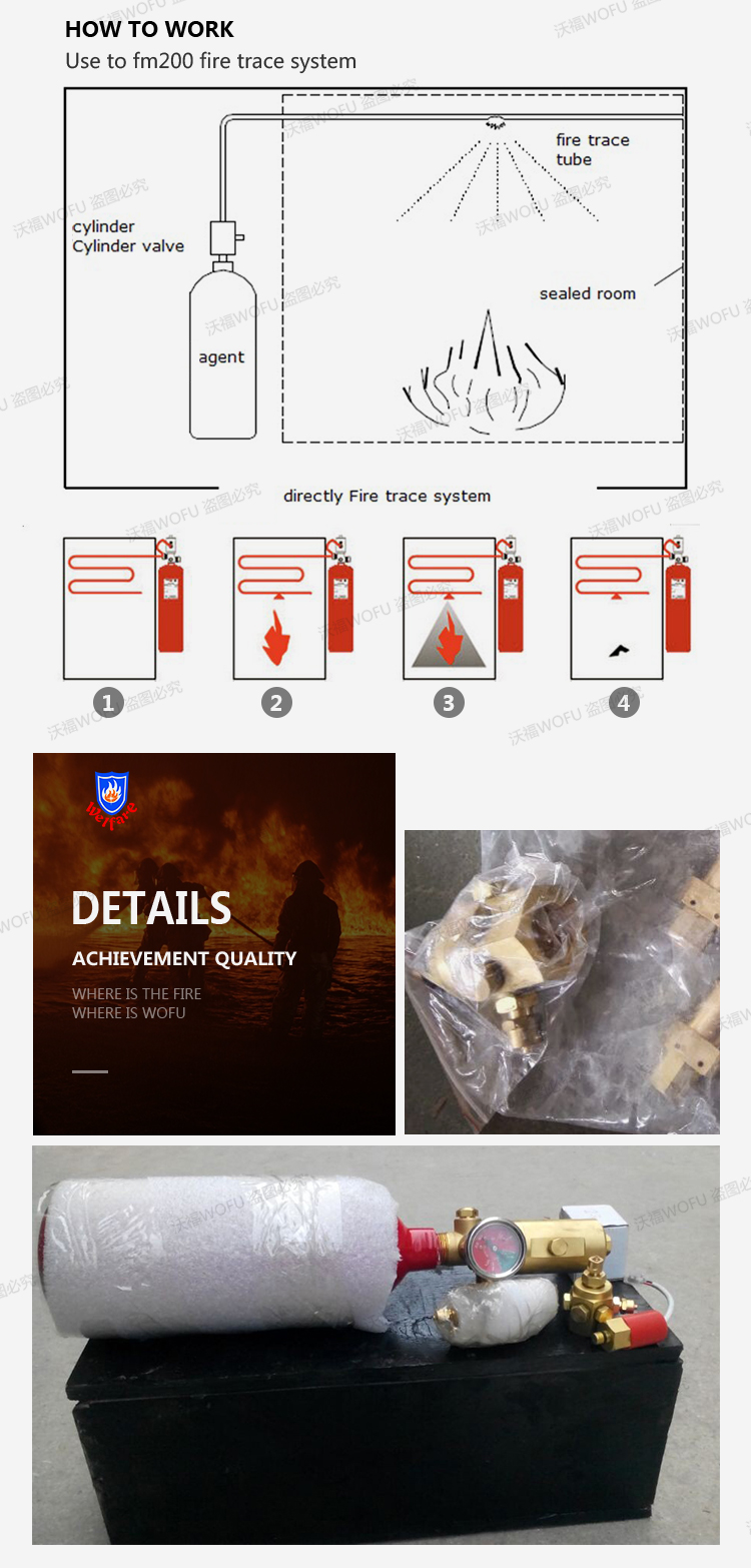 3KG FM200 fire Tube Detection system