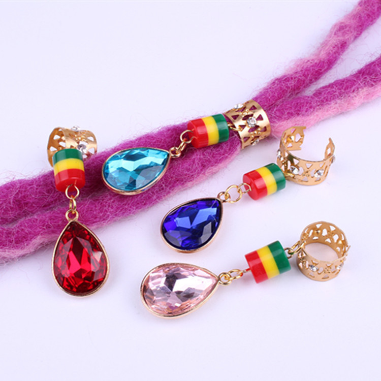 Hair Jewelry Rings Decorations Pendants Aluminum Dreadlocks Beads Metal Cuffs Hair Decorations Rings Accessories