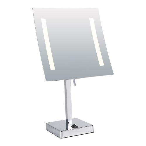 Frameless standing magnifying mirror
