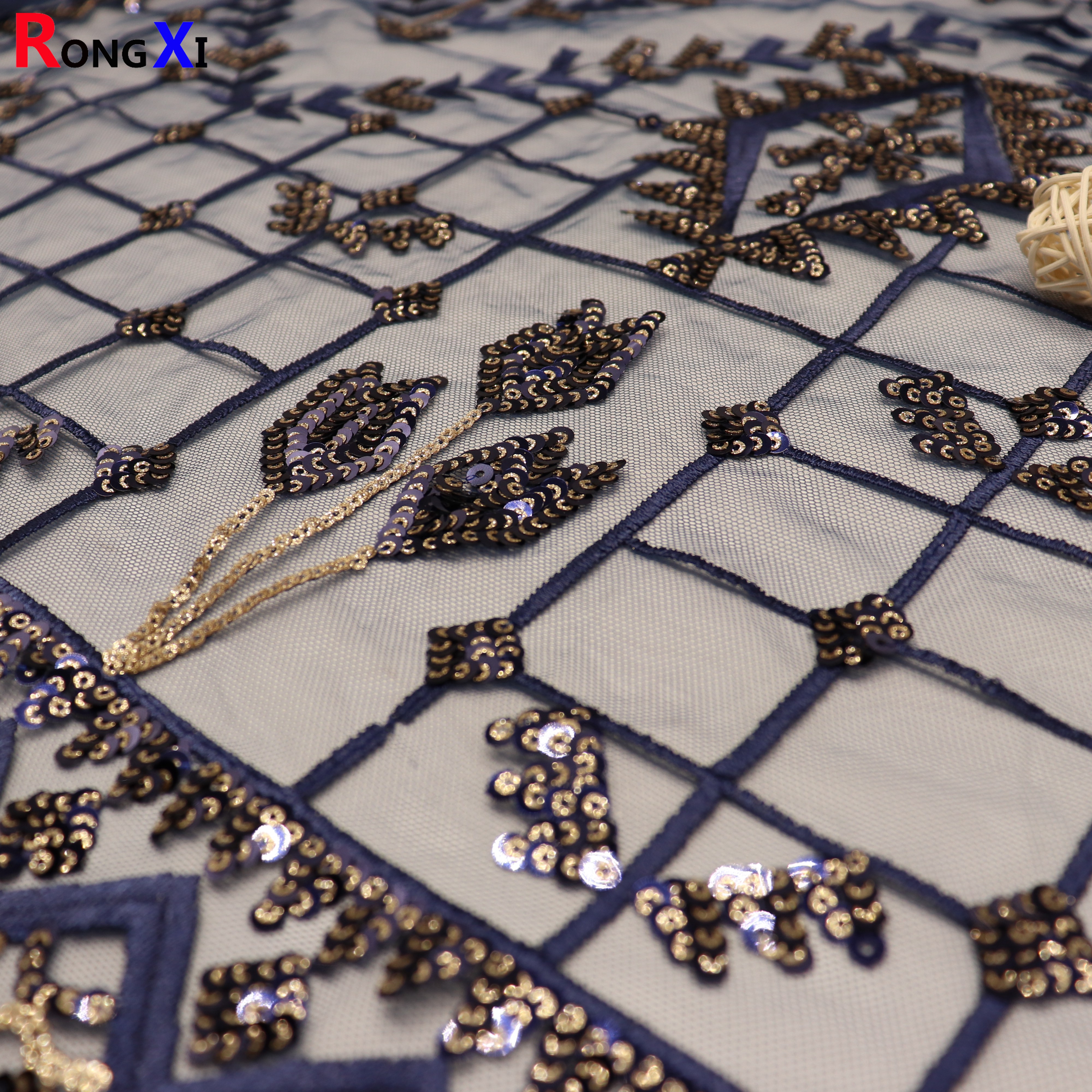 RXF1851 Hot Selling Printed Sequin Fabric With Great Price