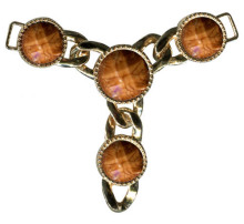 Delicate Sandal Chain with Resin Stones, Metal Sandal Ornaments