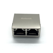 Dual Port Shielded Modular Jack for LAN Device