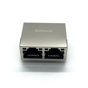 Dual Port Shielded Modular Jack for LAN Device