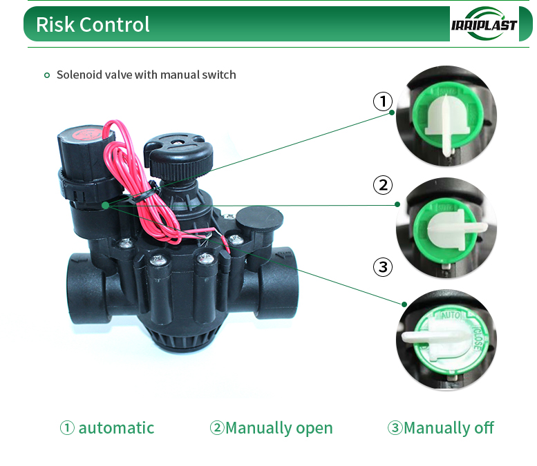 irrigation system normally open water solenoid valve