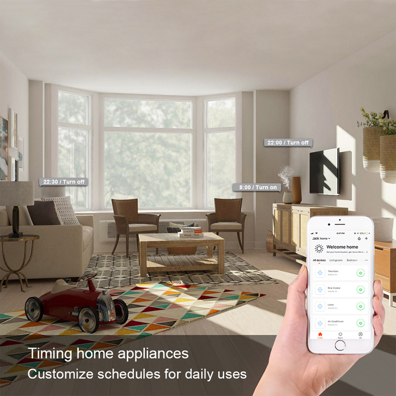 Alexa Google Home Assistant Europe Energy Meter Smart Wifi Socket EU Plug Smart Plug Wifi EU Smart Plug With Power Monitor