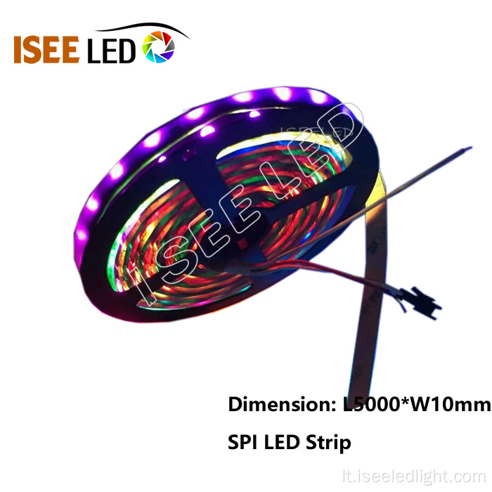 Spalvos keičiantis LED SPI adresuojami juostiniai žibintai