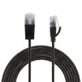 Cable de conexión plano Cat6 con cuerpo corto RJ45