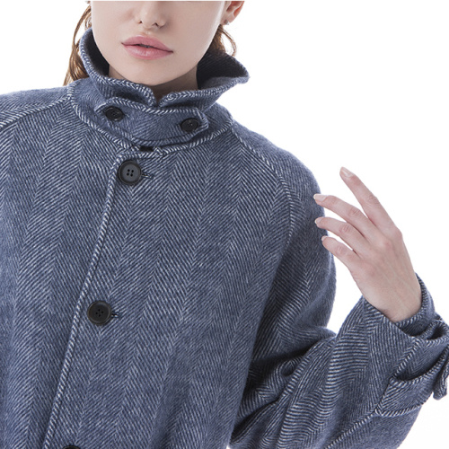 New smog blue cashmere coat