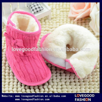 Baby Toddler Girl Cable-Knit Boot Crib Shoes