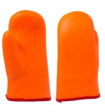 PVC Gloves with Fluorescent Orange Colour