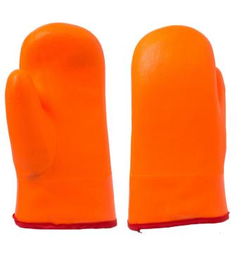 PVC Gloves with Fluorescent Orange Colour