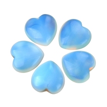 Opalite 30MM Love Heart Gemstone for Home Decoration Handmade Craved