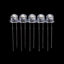 Λευκό LED 5mm Straw-hat 120 μοιρών 6-7lm 5000-5500K