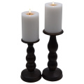 Black Wooden Table Votive Candle Holders