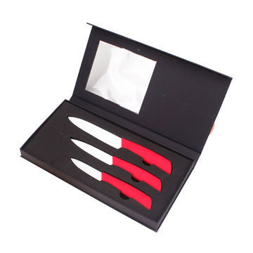 Elegant 3pcs Ceramic Knife Set in Gift Box