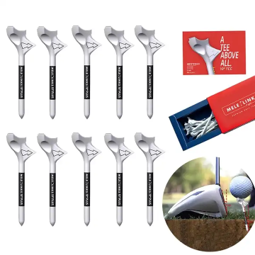Custom Logo Plastic Golf Tees 83mm Tilt 10 Degrees Professional Tees Melelinks