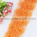 Oranje kleuren kunstmatige faux parel kralen Garland met 3 + 8 MM kralen