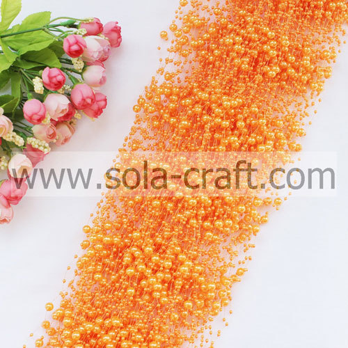 3MM i 8MM Plastik ABS Pearl Beaded Garland Dekoracje ślubne Party Lina 1.3 M.