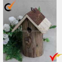 Rustic and chic garden decoration wooden birdhouse