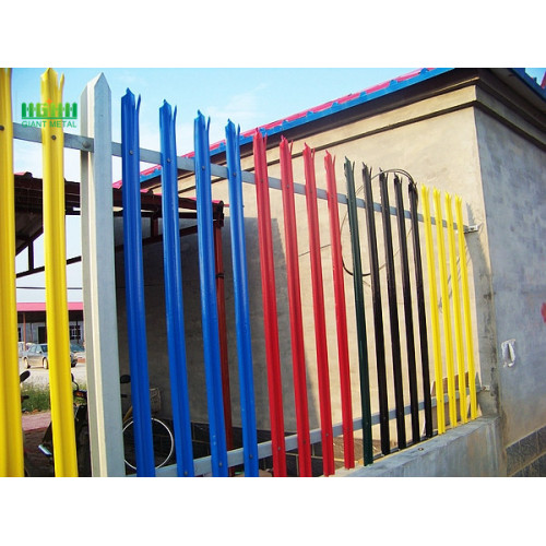 Galvanized steel palisade fence