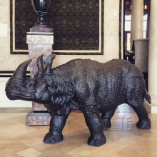 Fine Workmanship Metal Material Bronze Rhino Sculpture