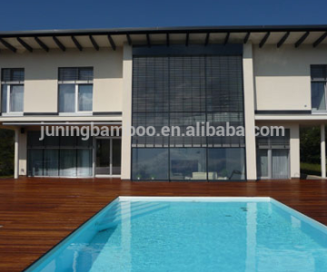 Swimming pool surround bamboo flooing