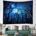 Starry Tapestry Galaxy Tapestry Night Sky Wall Hanging Forest Tapestry Tree Tapestry 3D Printing Wall Art for Living Room Bedroo