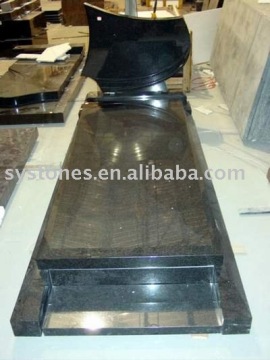 Absolute black granite grave tombstone cnc router