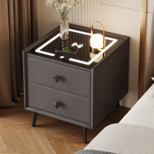 Modern Nordic Antique White Chest Cabinet 2 Drawer Bedside Table