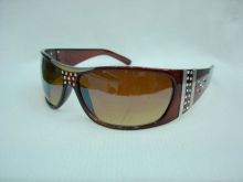 Brown Diamond Plastic Ladies Sunglasses