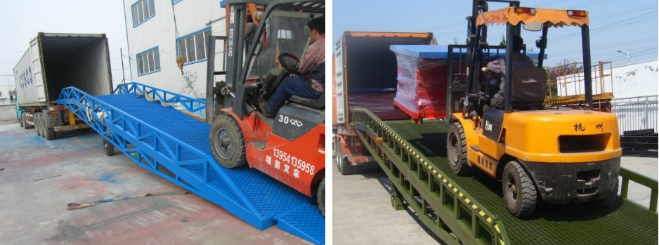 Rampe de chargement de quai hydraulique mobile réglable Adjustable Mobile Hydraulic Container Dock Loading Ramp