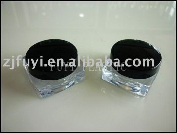 square plastic cream jar