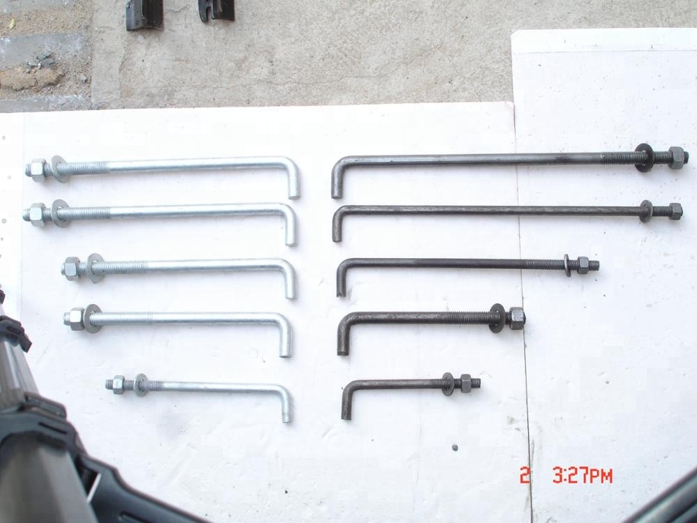 High Quality Carbon Steel Different Types Foundation Bolt/J Type Anchor Bolt