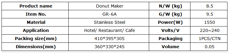 Easy Operating Snack Food Processing Equipment Electric Donut Doughnut Maker