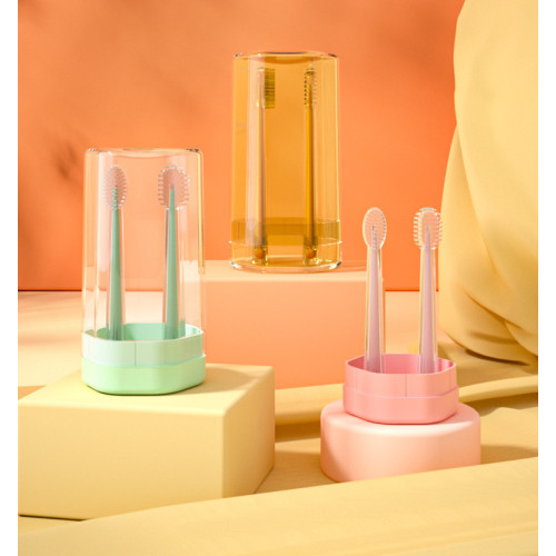 Kinder erste Zahnbürste Set weiche Silikon-Massage-Zahnbürste