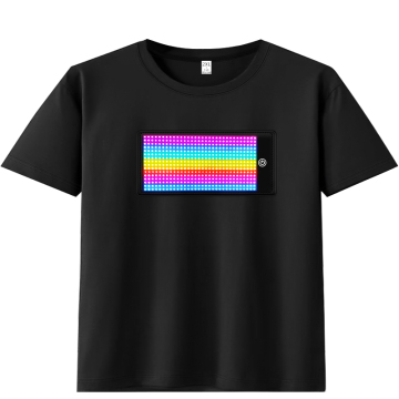 USB Rechargeable Programmable LED Display Message Panel T-Shirt