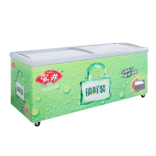 Commercial deep freezer for frozen meat display