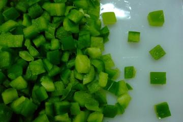 IQF green peppers dices