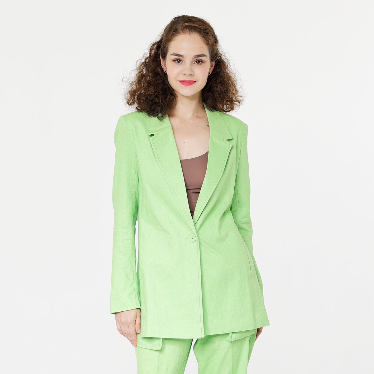 Linen Lady's suit wide leg cargo pants Linen Lady's suit wide leg cargo pants