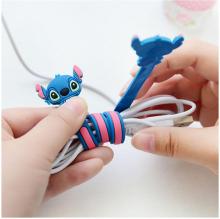 Cartoon Design Silicone Rubber Earphone Cord Cable Winder