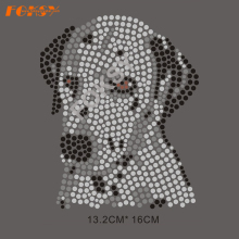Hot Sale Iron on Rhinestone Dog Motif Designs