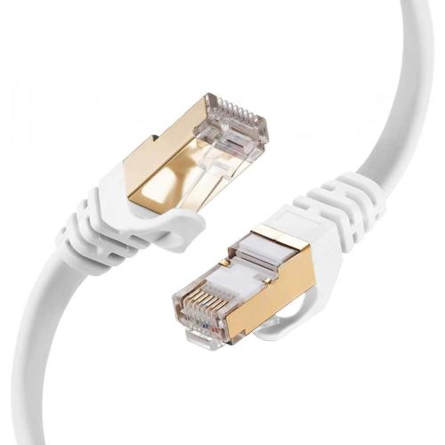 Płaski ekranowany kabel Ethernet Cat6a z wtyczką RJ45