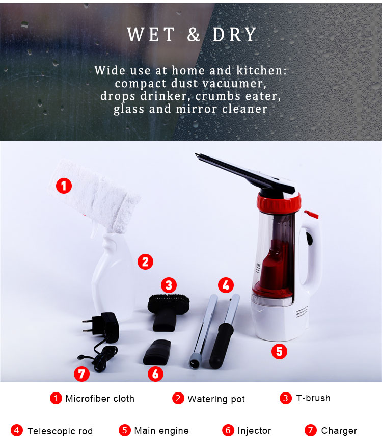 portable rechargeable window robot cleaner wireless window vacuum cleaner