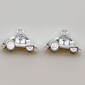 Cute Car Taxi Shape Beads for Kids Toys Metallic Products or for Decoration Accessories