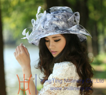 Fashion organza womens new year hat