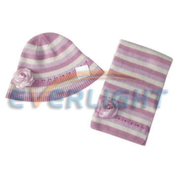scarf,hat&glove set,knitted scarf &hat set,knitted set BSCI SUPPLIER