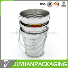 China golden leading supplier of small mini tin bucket/small metal tin bucket with handle