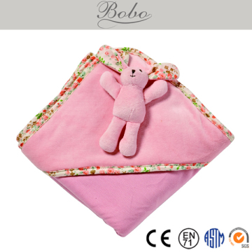 Snuggly Baby Blanket with Plush animal toy