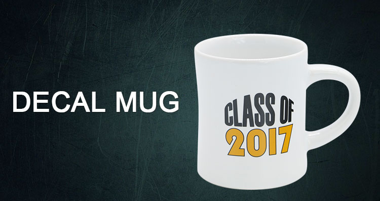 Unique Decal Mug,porcelain cup with handle online sale