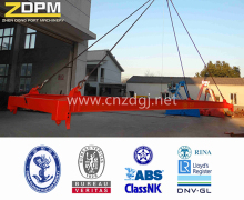 Container spreader lifting beam for crane